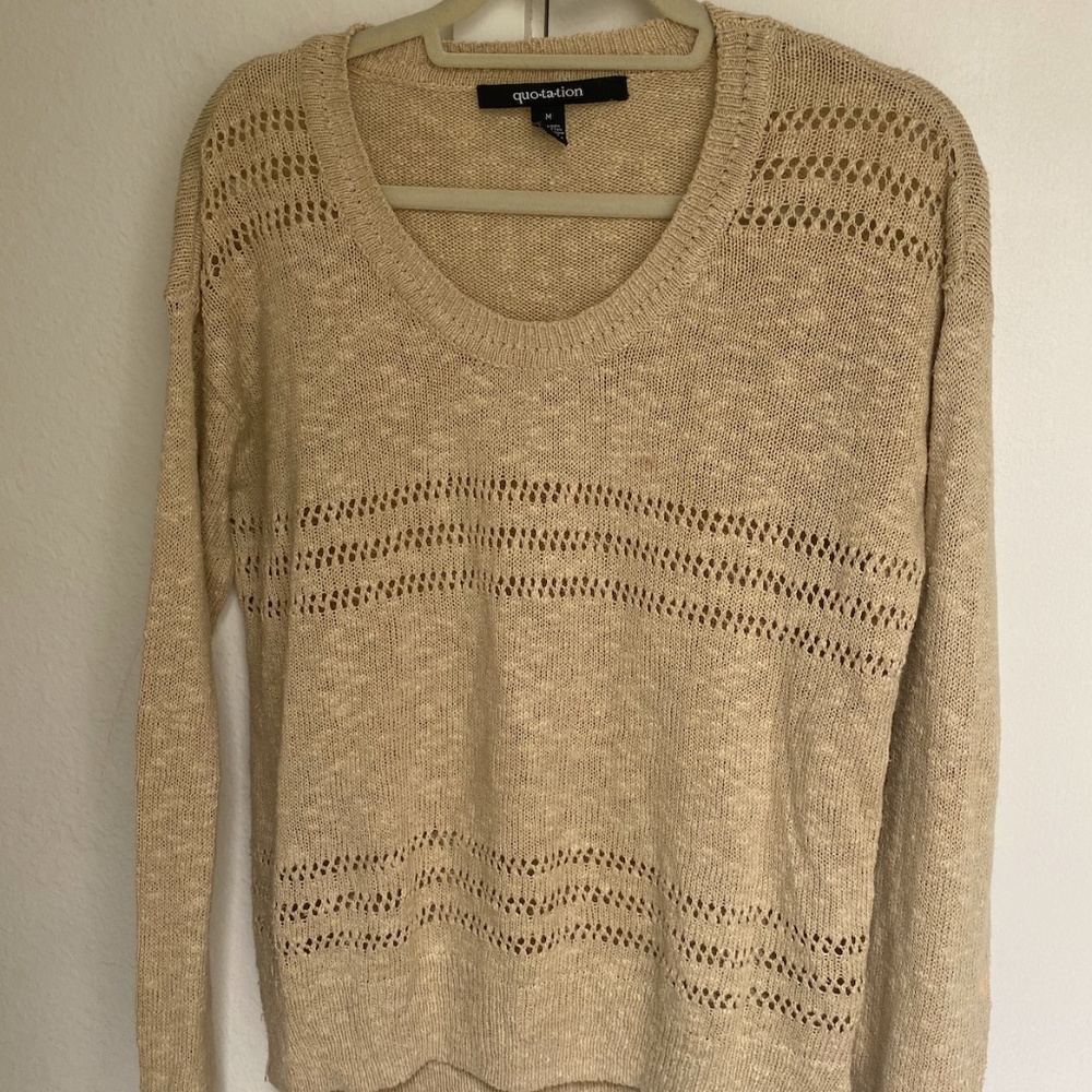 quotation pullover sweater